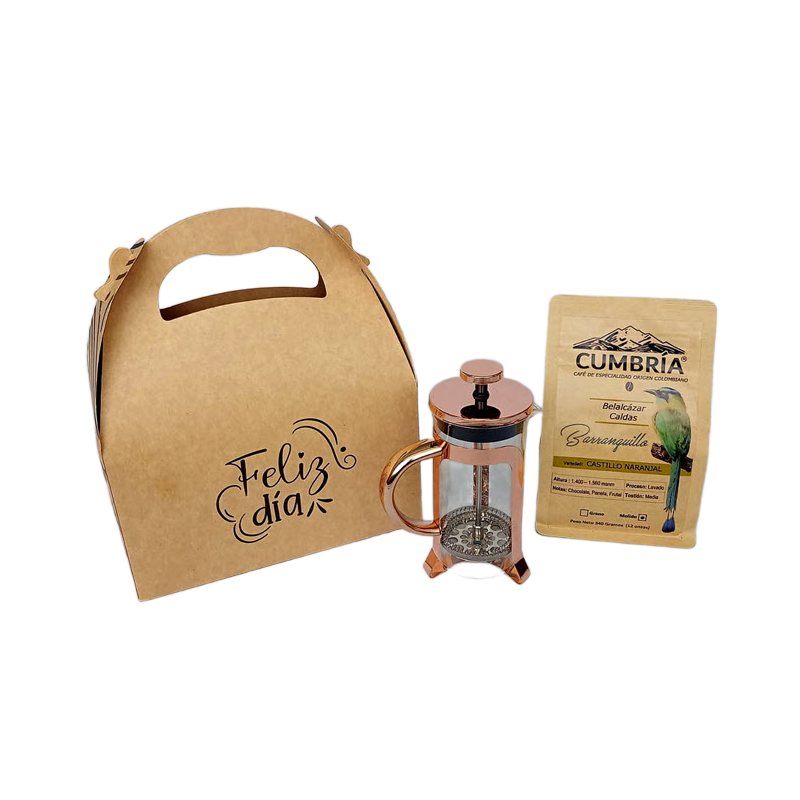 Kit Feliz Dia -  Cafe Prensa Bronce