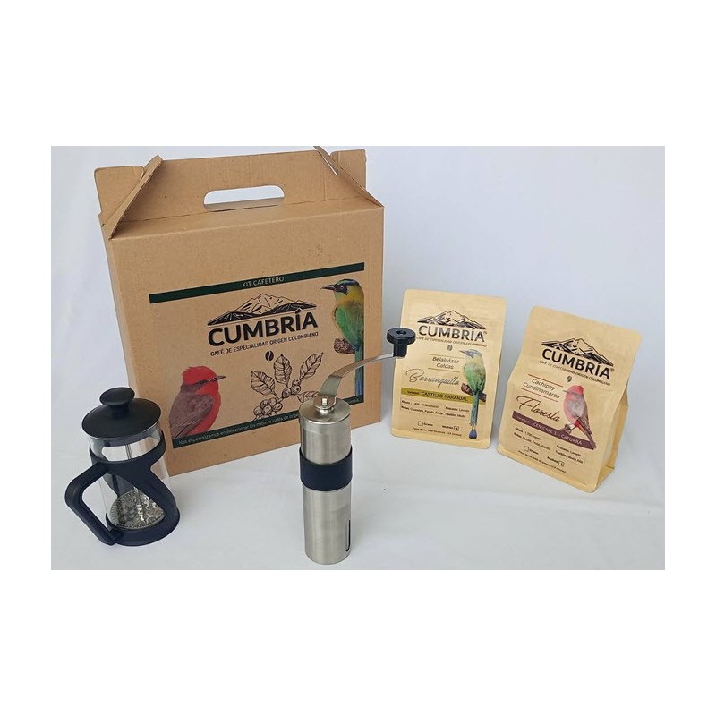 Kit 2 cafes prensa y molino