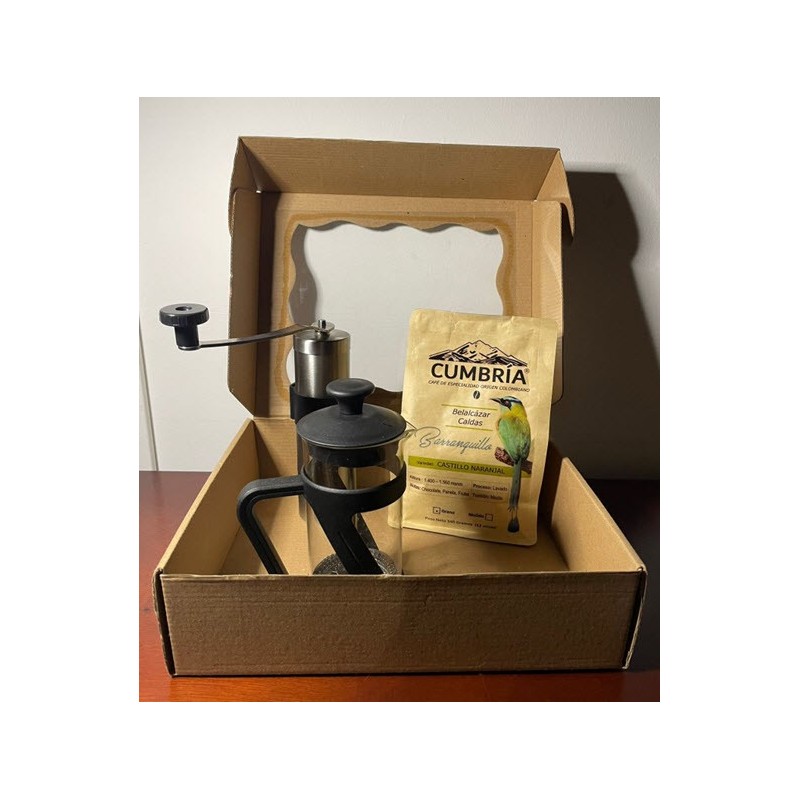 Kit cafe prensa y molino